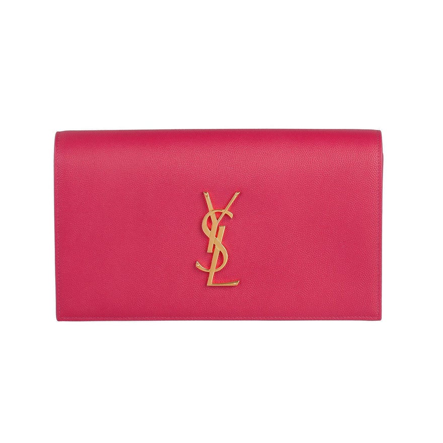 Saint Laurent Pink Classic Kate Monogram Clutch photo 2
