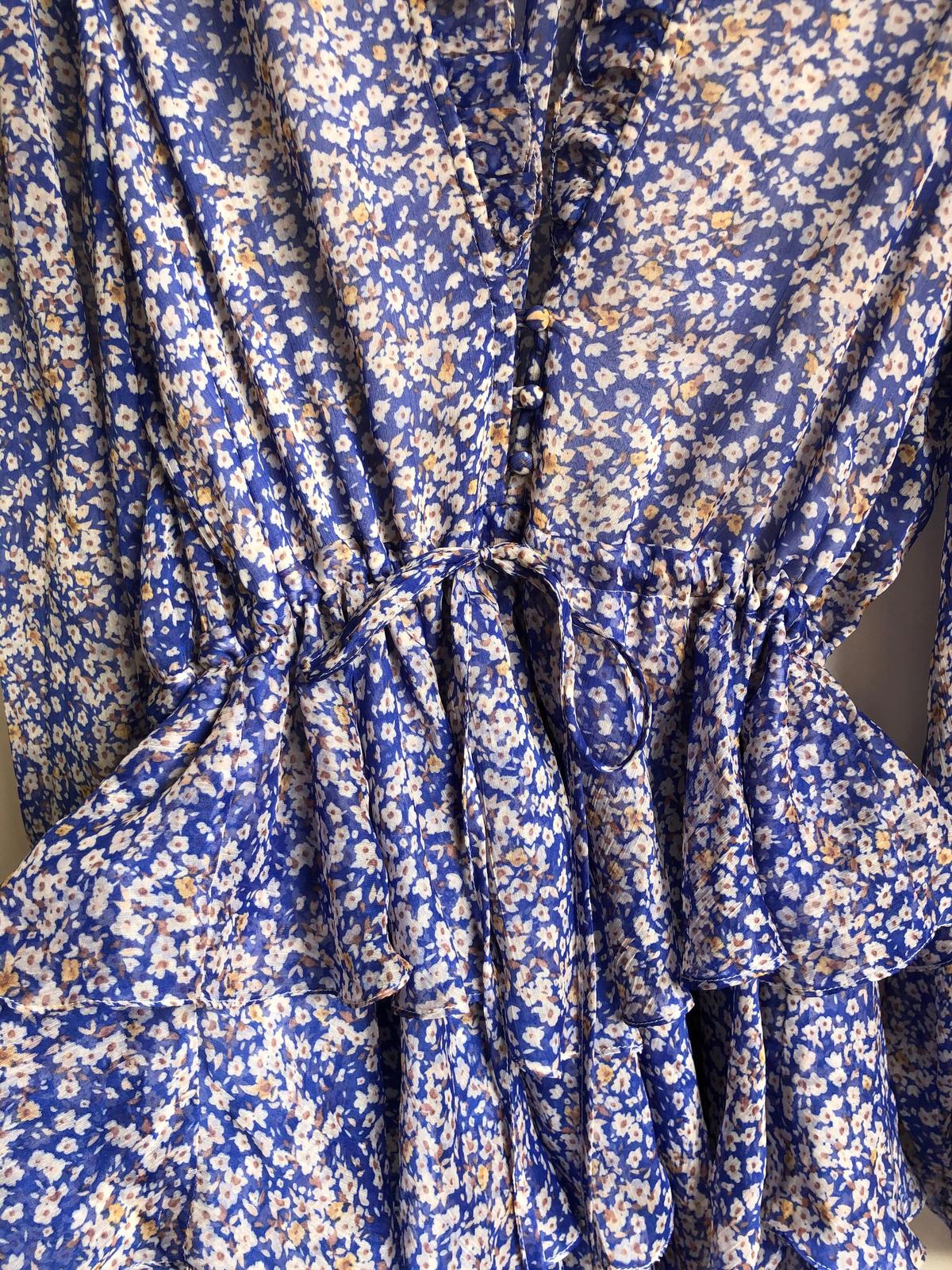 Shona Joy Garner Drawstring Maxi Dress Floral Size 10 photo 4