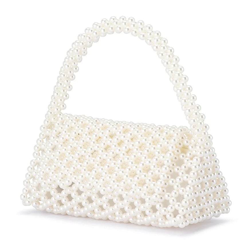 Olga Berg Amrita Beaded Clutch - White photo 4