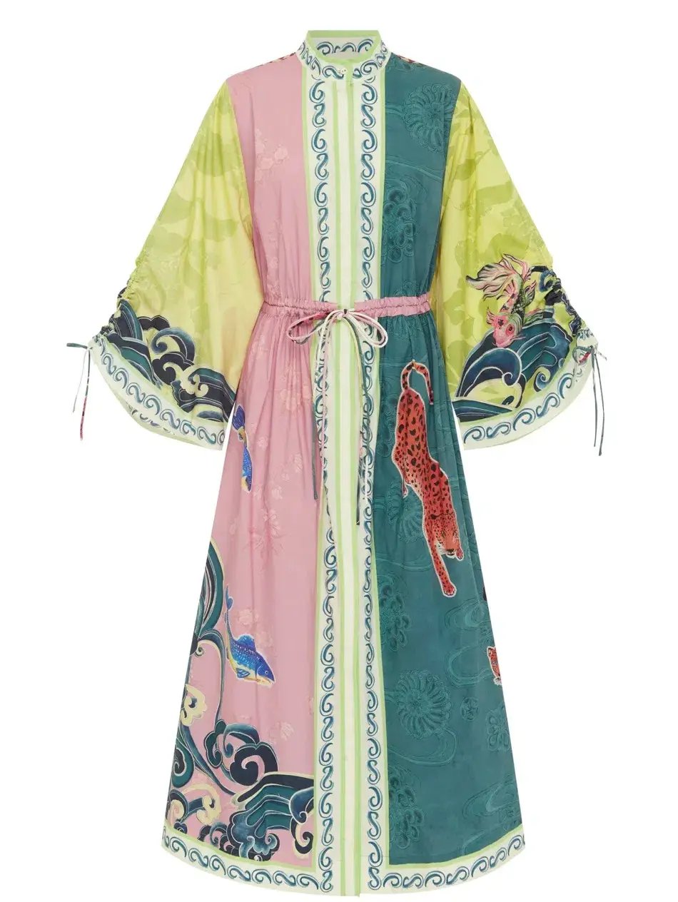Alemais Rochester Shirt Midi Dress Drawstring waist + pockets Size AU 10 fits 12 & 14 photo 5