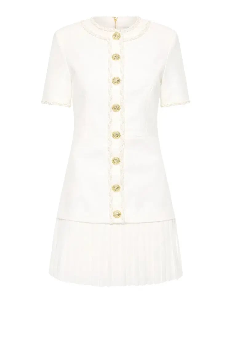 Rebecca Vallance Clarisse Button Mini Dress AU 8 photo 5
