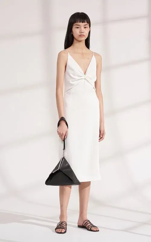 Dion Lee Pierced Slip Dress Cream Size 4 photo 2