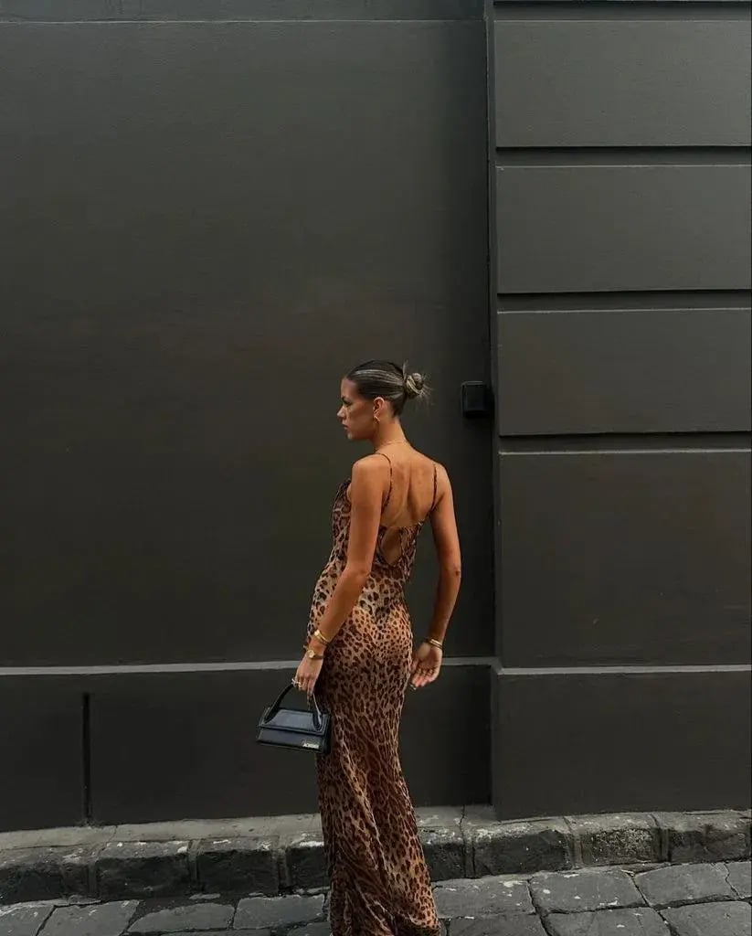 Rat And Boa Valentina Maxi Dress in Leopard Print Size XS/AU 6 photo 3