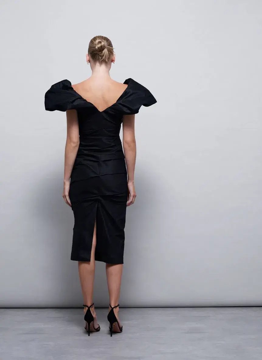 Rachel Gilbert Frey Dress Black Size 3 / AU 12 photo 4