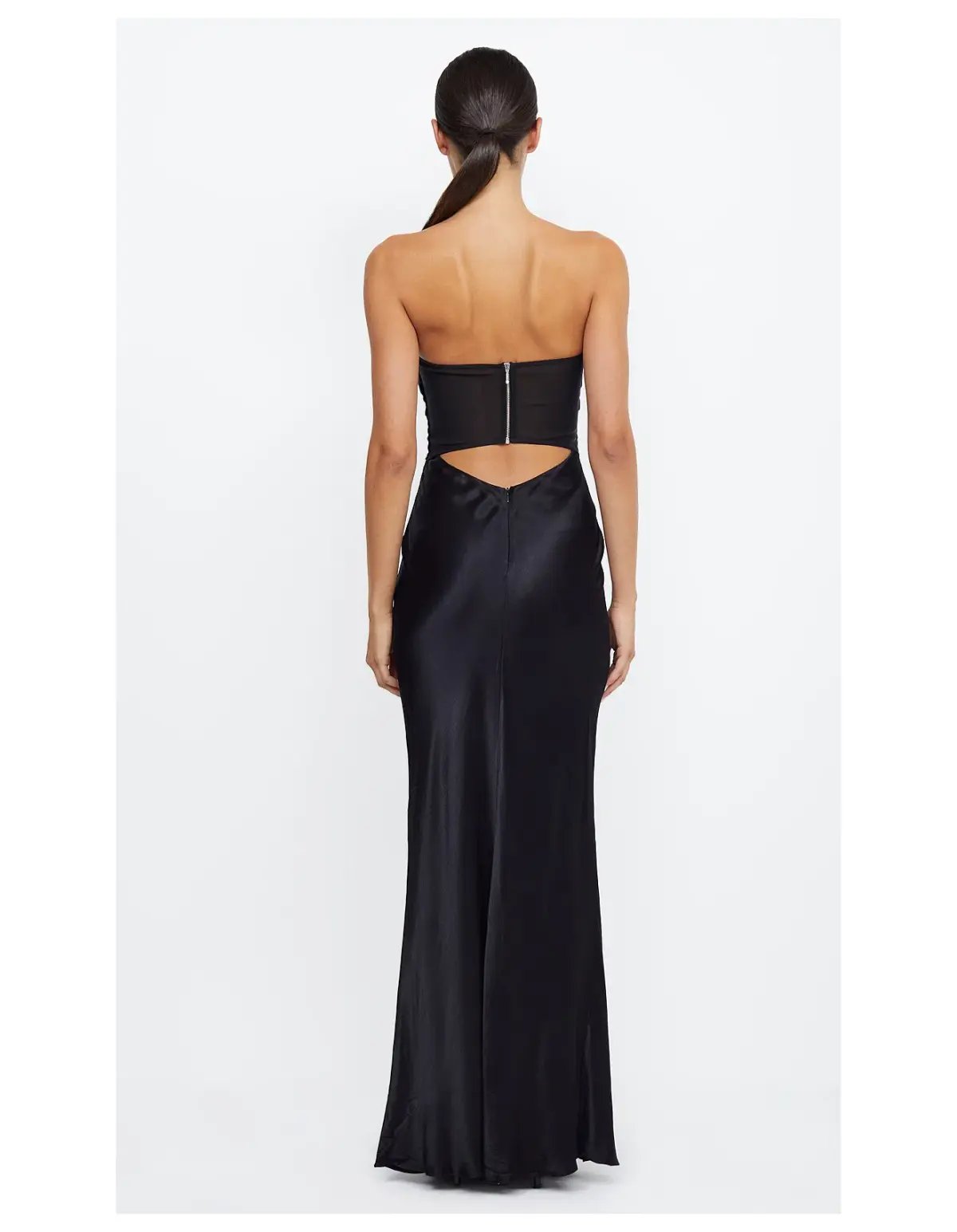 BEC + BRIDGE Halle Strapless Dress in Black Size AU 14 photo 3