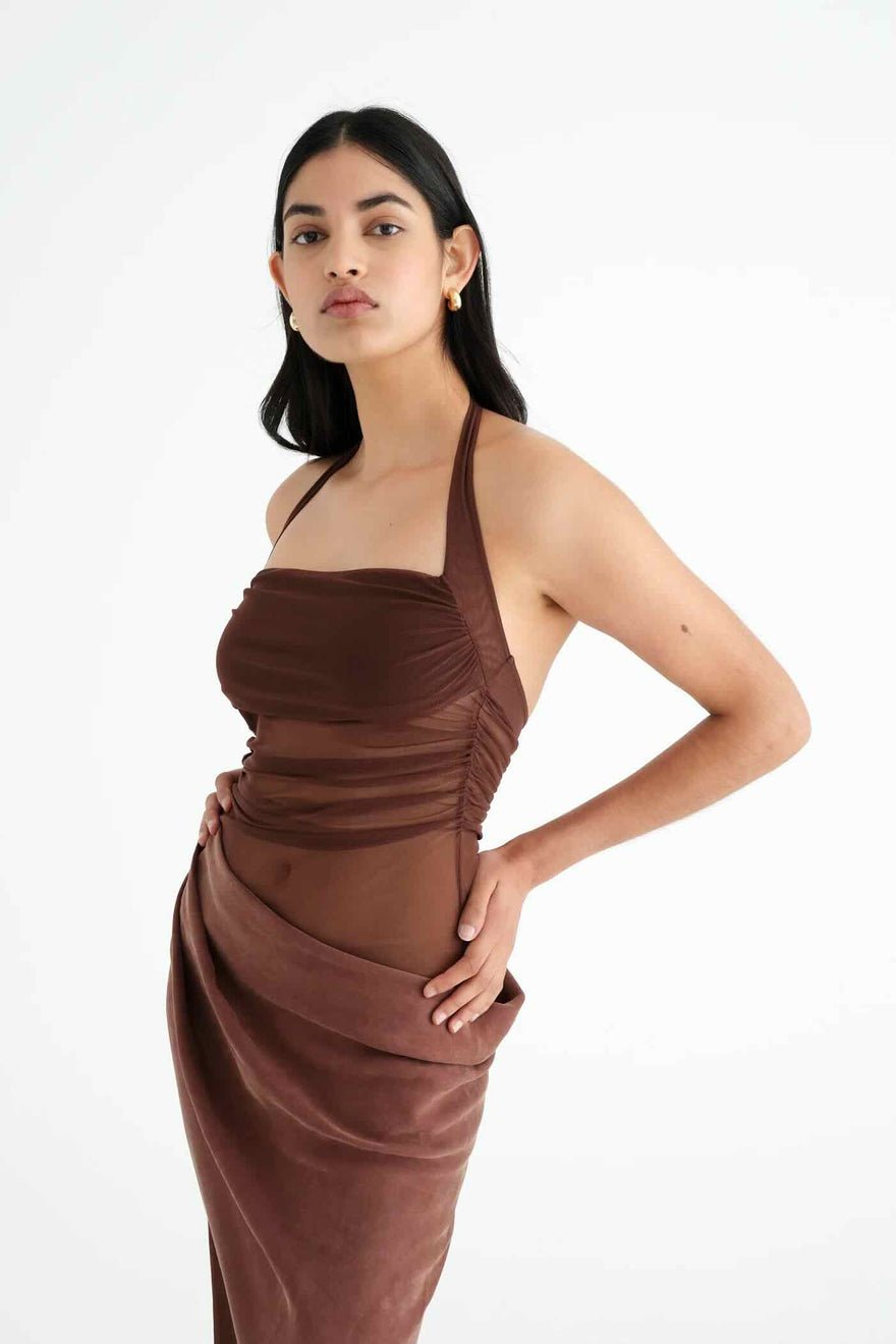 Benni Gina Maxi Dress - Chocolate photo 3