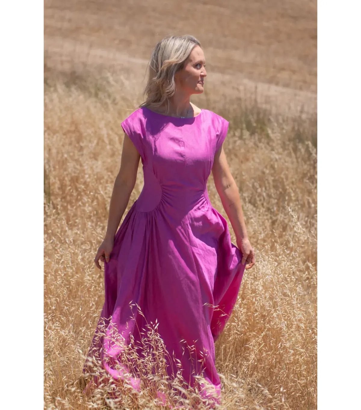 Acler Emery Midi Dress Magenta Size AU 10 photo 7