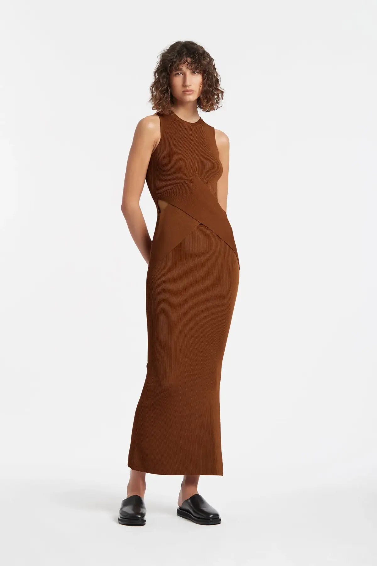 Sir the Label Hazel Josephine Sleeveless Dress in Brown Size 0 photo 2