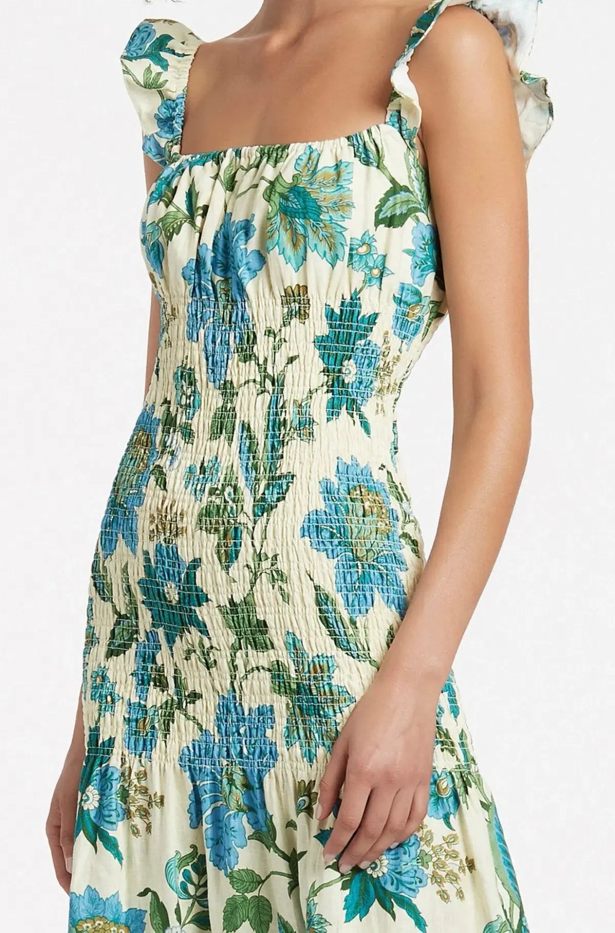 Sir the Label Alexandre Ruched Midi Dress Print Size 6 photo 3