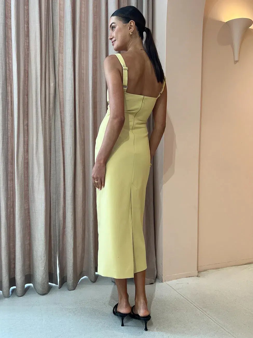 Camilla and Marc Brixton Midi Dress Yellow Size 8 photo 3