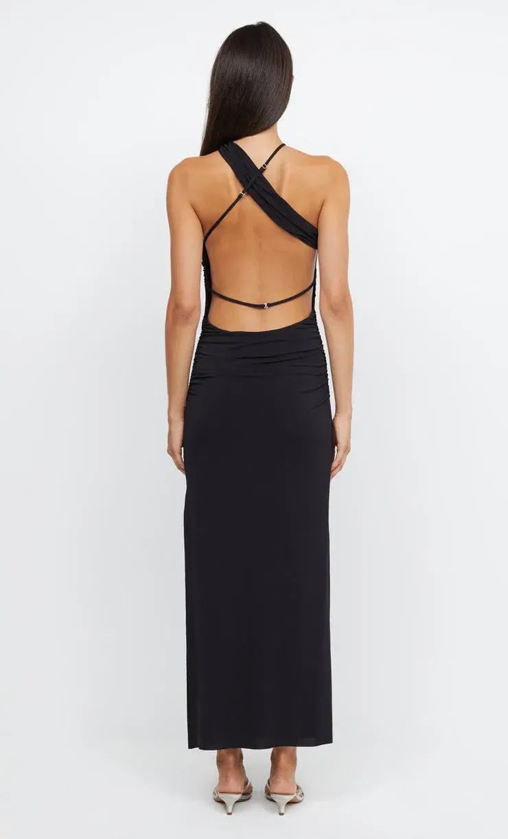 Bec & Bridge Montana Cross Over Asymmetrical Backless Dress in Black Size 6 photo 2