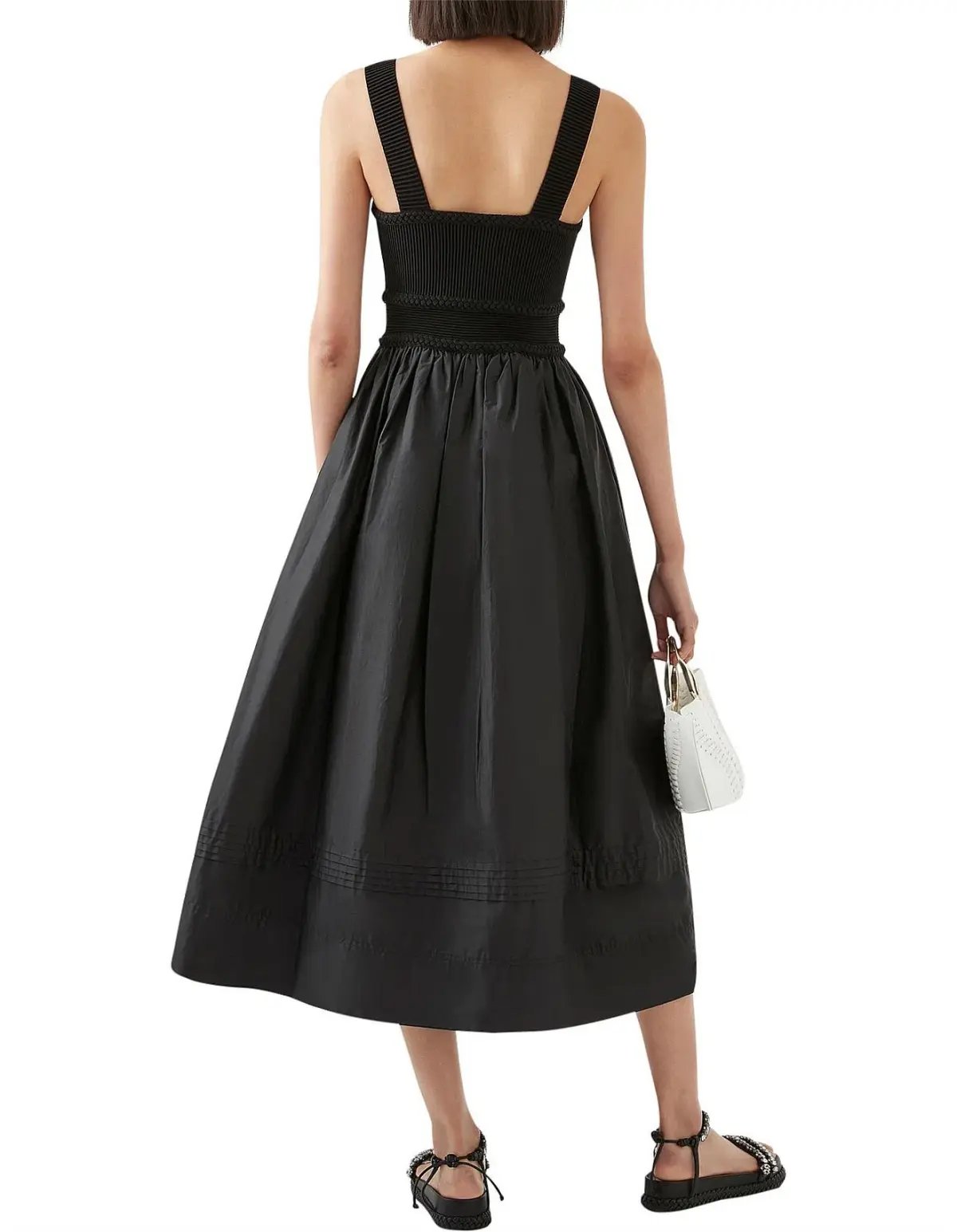 Aje Romarin Dress Black Size M/AU 10 photo 4