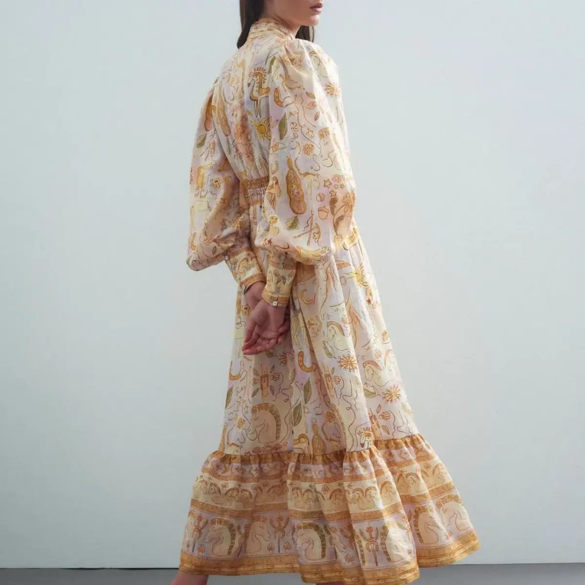 Alemais Solitaire Midi Dress Print Size 10 photo 2