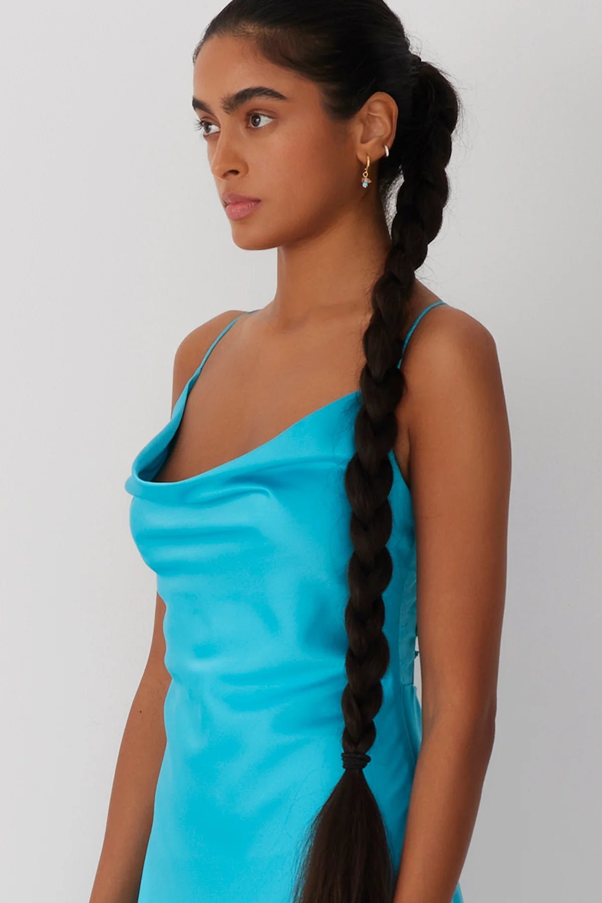 THE WOLF GANG LAS LOLAS MAXI DRESS - AQUA photo 5