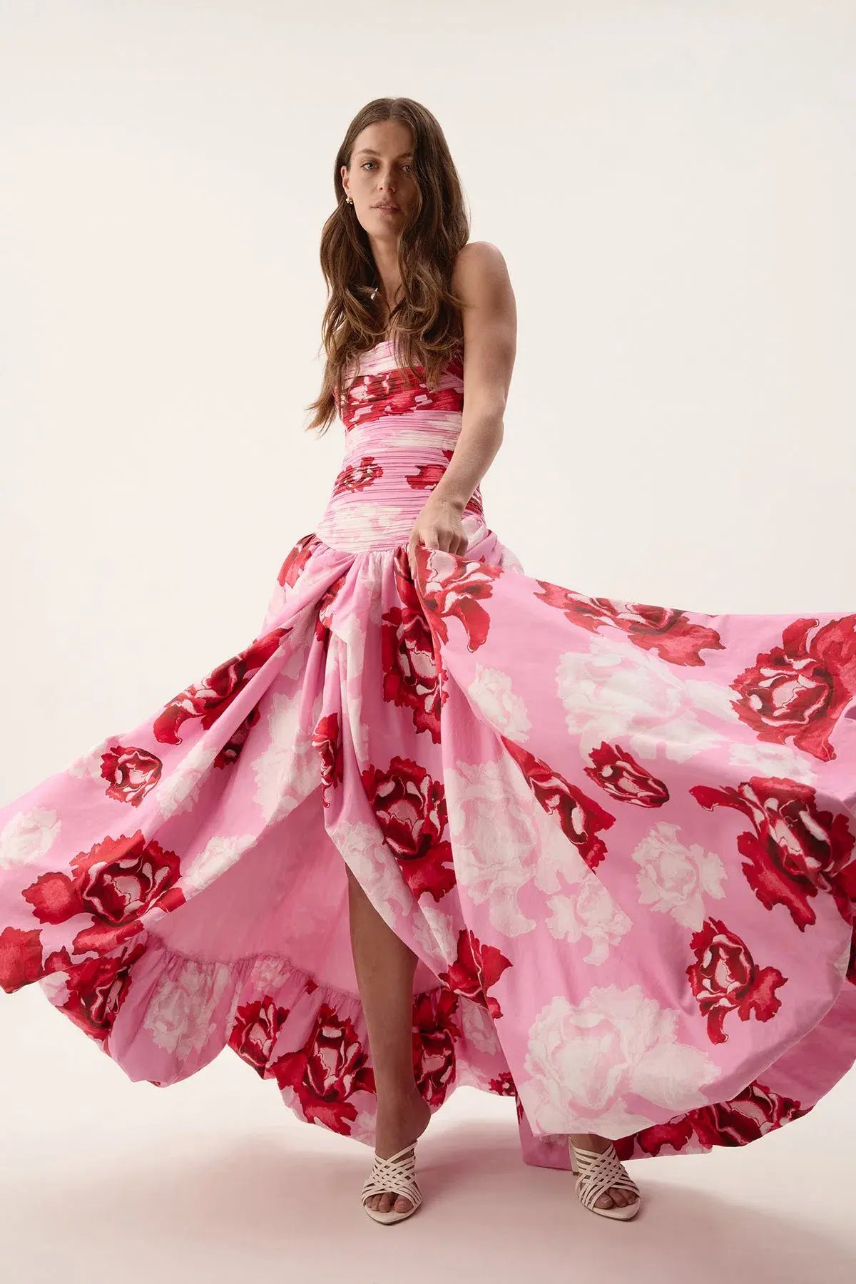 Aje Behold Maxi Dress In Pink Boldly Blooming Size AU 8 photo 6