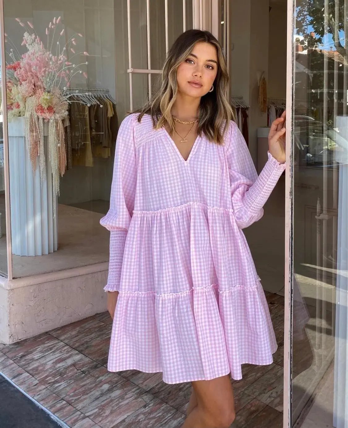 Steele Anika Mini Dress Pink Size M / AU 10 photo 2
