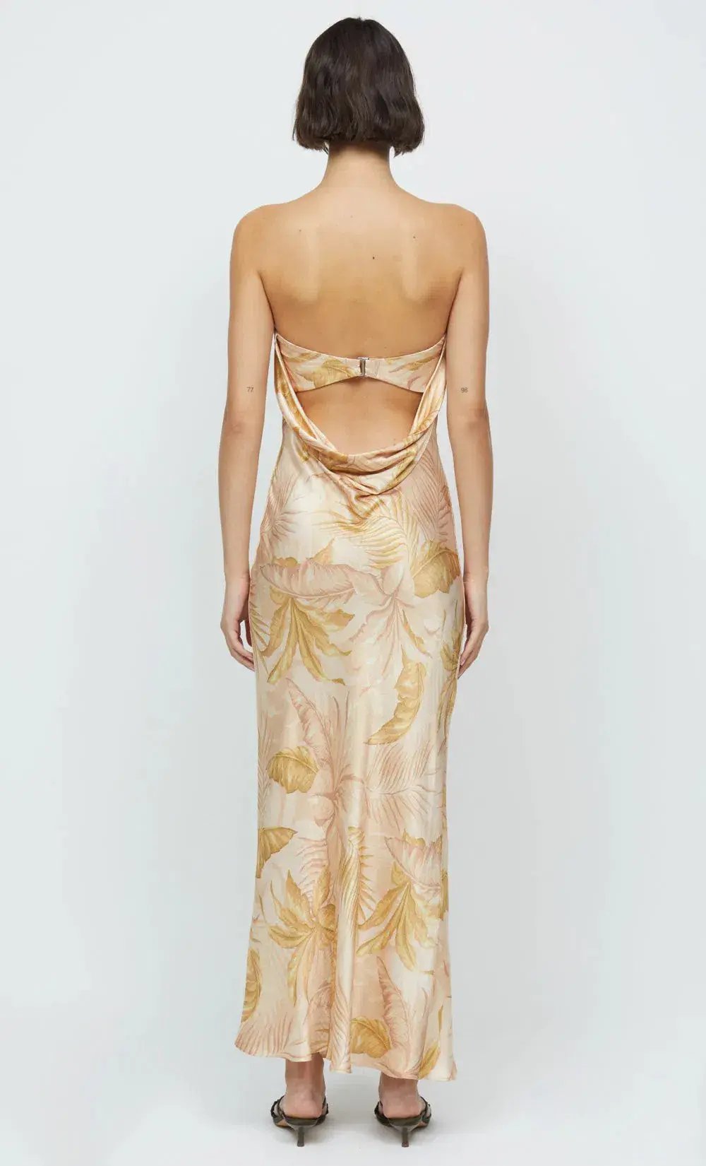 Bec & Bridge Dusty Palms Strapless Maxi Dress Print Size AU 8 photo 7