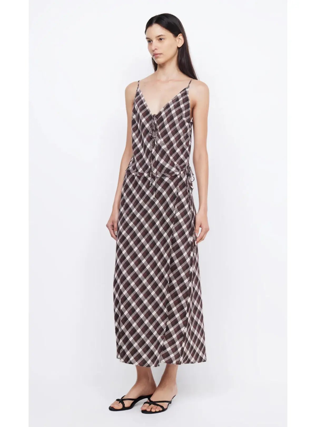 Bec & Bridge Chiara Wrap Maxi Dress in Basket Weave Check Size S / AU 8 photo 2