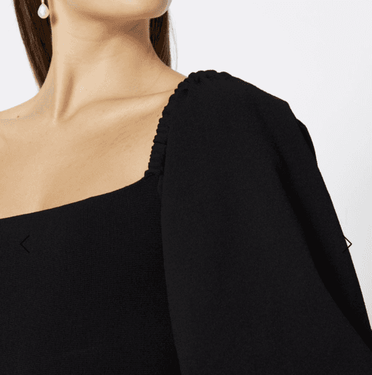Scanlan Theodore Crepe Knit Coupe SLV Dress Black Size 8 photo 5