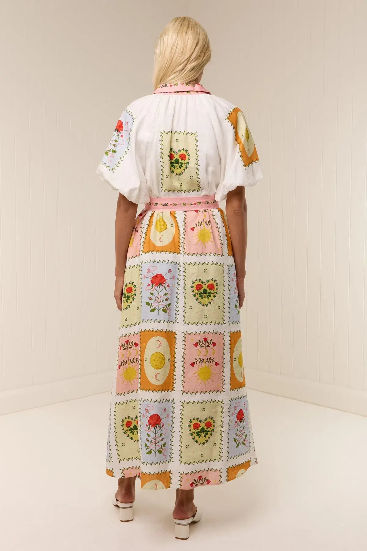 Palm Noosa Marla Dress Siesta Tile Midi Dress Print Size 6 photo 3