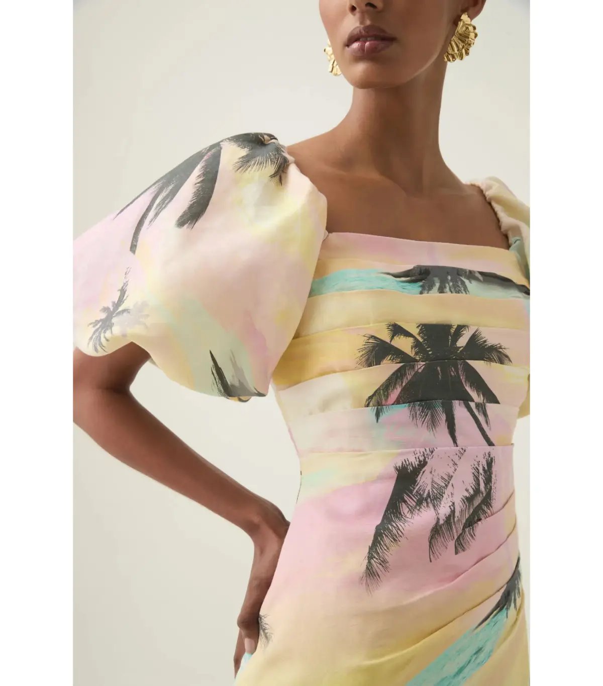 Aje Paradise Wrap Front Mini Dress Sunset Sky Size AU 10 photo 2