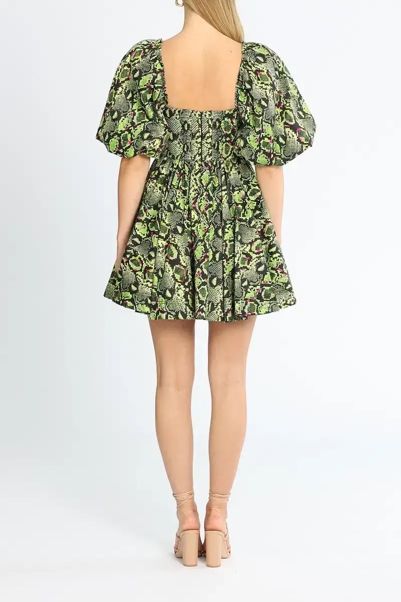 Aje Serpentine Corset Mini Dress Print Size 10 photo 3