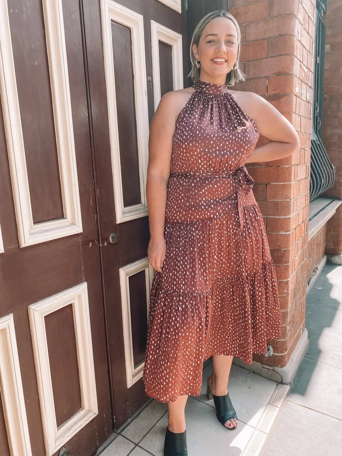 Sheike Vivianne Maxi Dress Burgundy Print Size 16 photo 4
