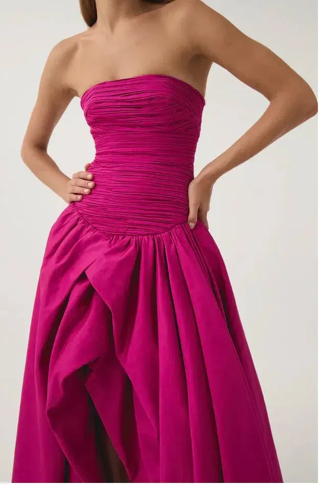 Aje Violette Bubble Hem Maxi Dress Deep Magenta Size 10 photo 5