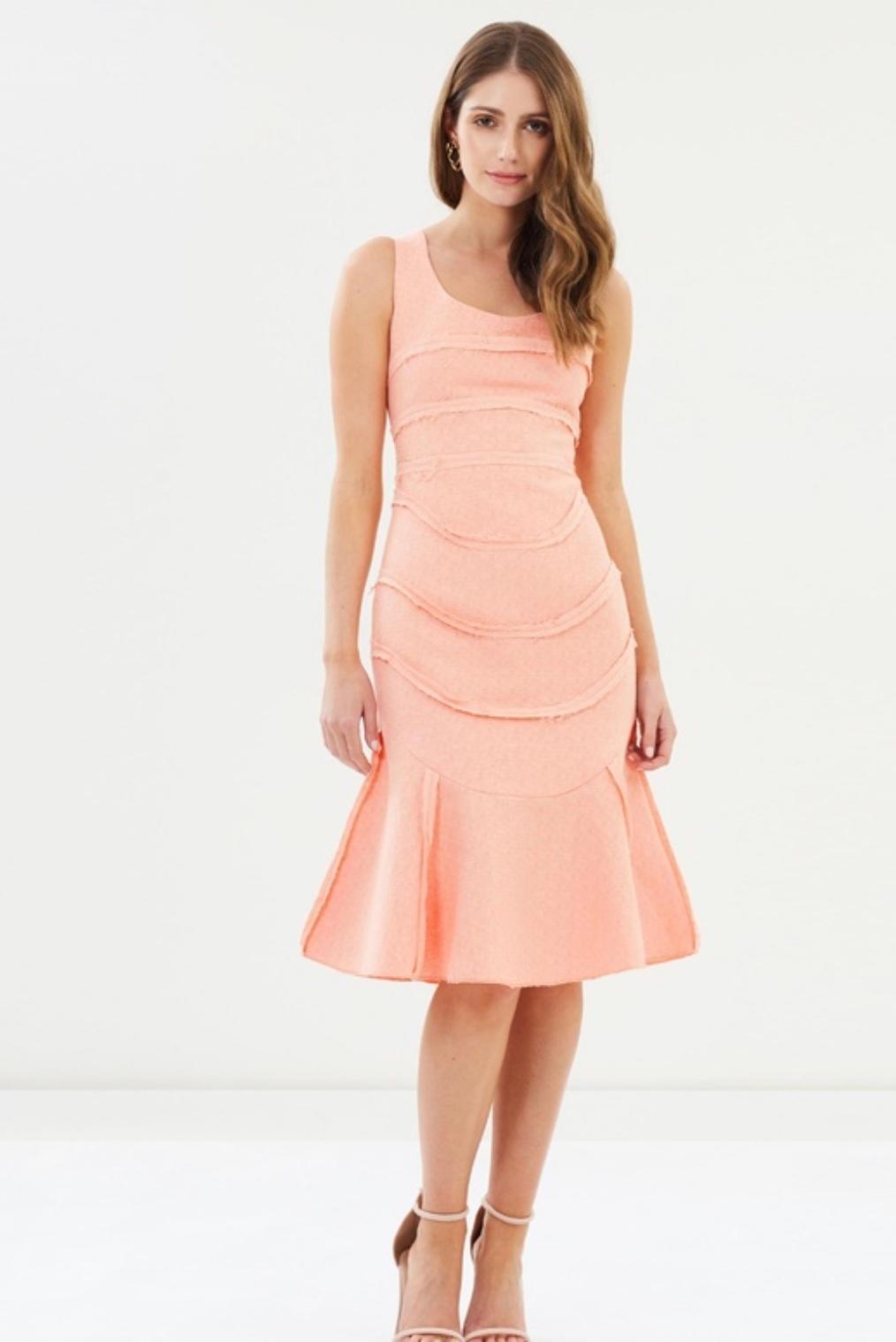 Mossman Finish Line Midi Dress Orange Size 14 photo 3
