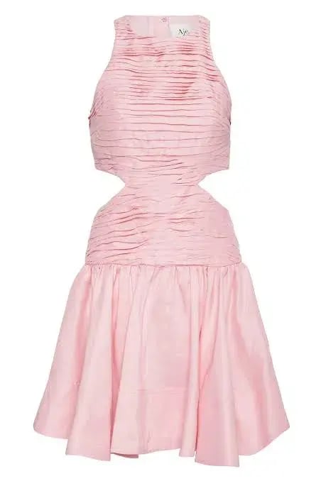 Aje Introspect Cut Out Mini Dress Pink Size 8 photo 4