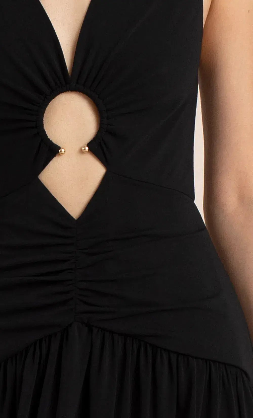 Bec & Bridge Lindsey V Maxi Dress Black Size 8 photo 5
