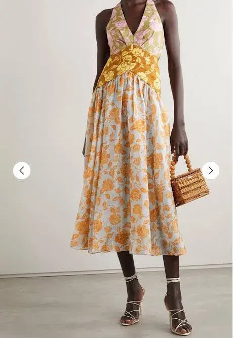 Zimmermann Lovestruck V Neck Midi Dress Print Size 0 photo 4