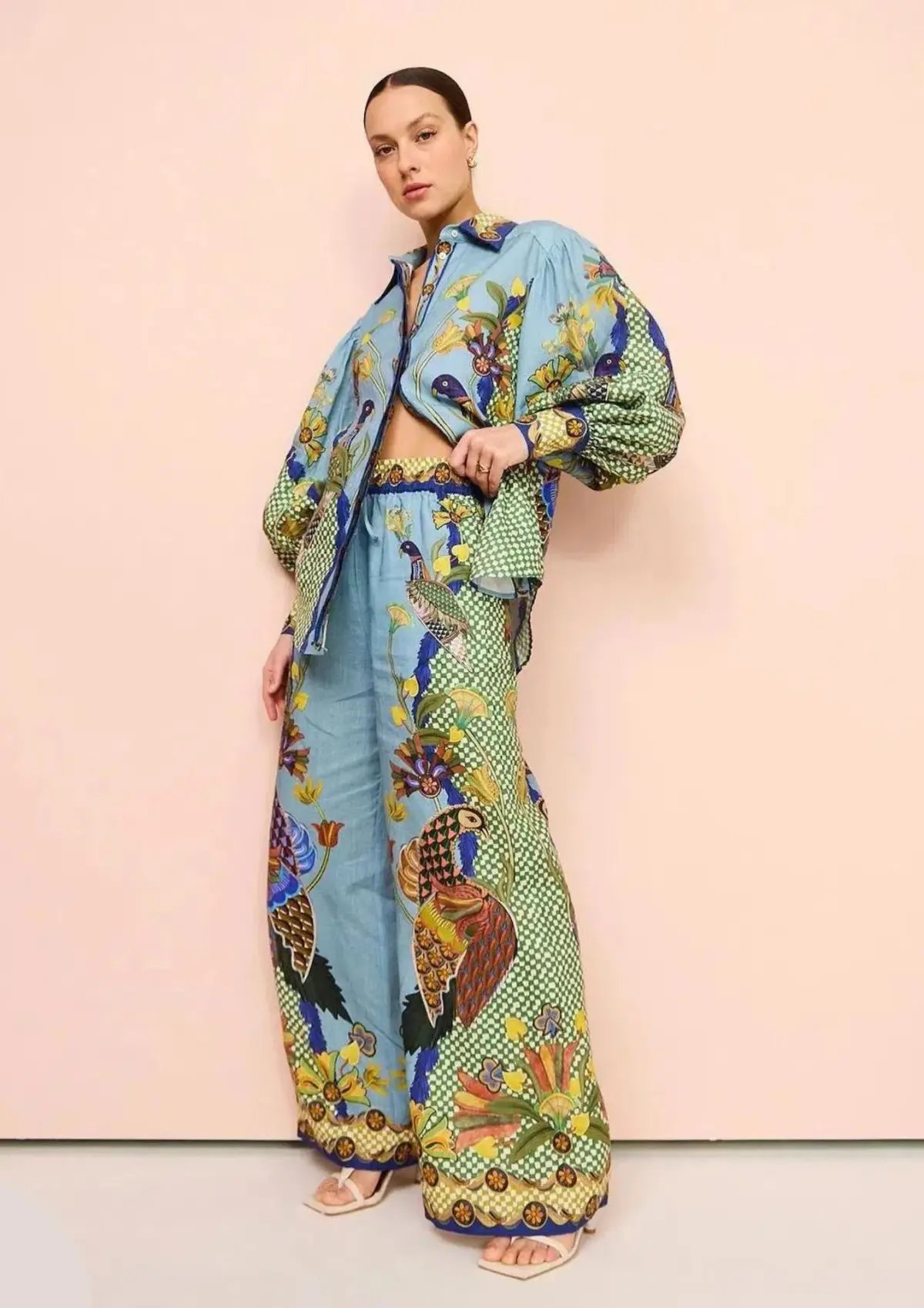 Alemais Gilly Shirt & Pant Set Misty Blue Size AU 6 photo 3