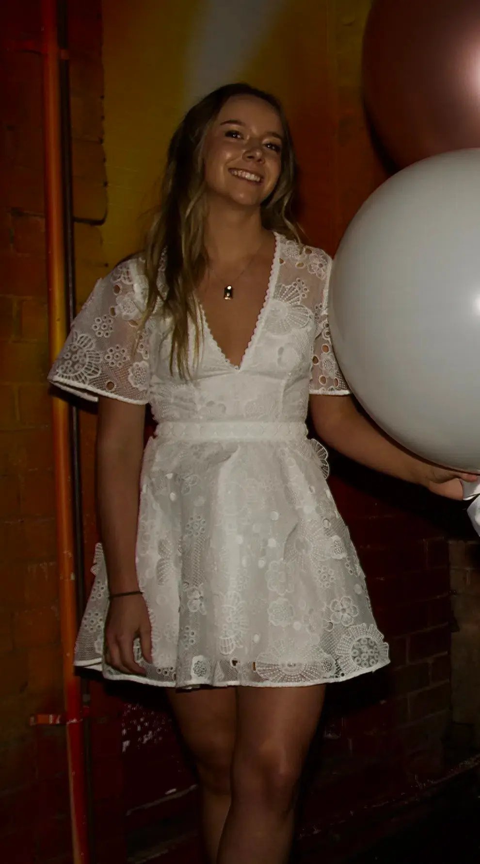 Talulah White Lace Mini Dress Size 8 photo 4