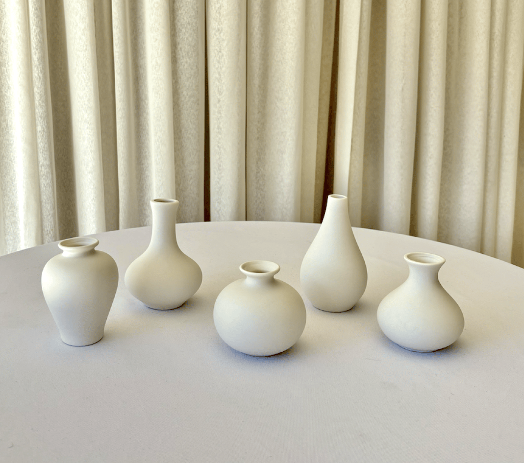 Sophie White Bud Vases – Set of 5 photo 2
