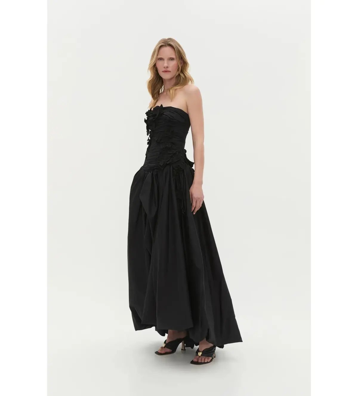 Aje Splendour Flower Gown Black Size AU 8 photo 2
