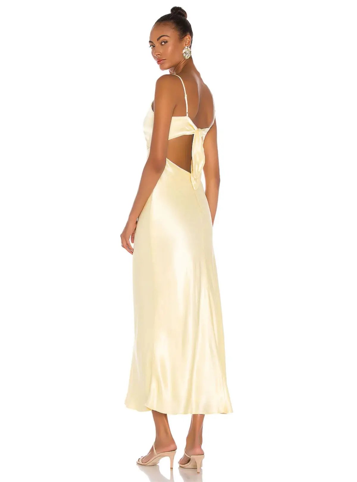 Bardot Malinda Slip Midi Dress Butter Yellow Size 10 photo 2
