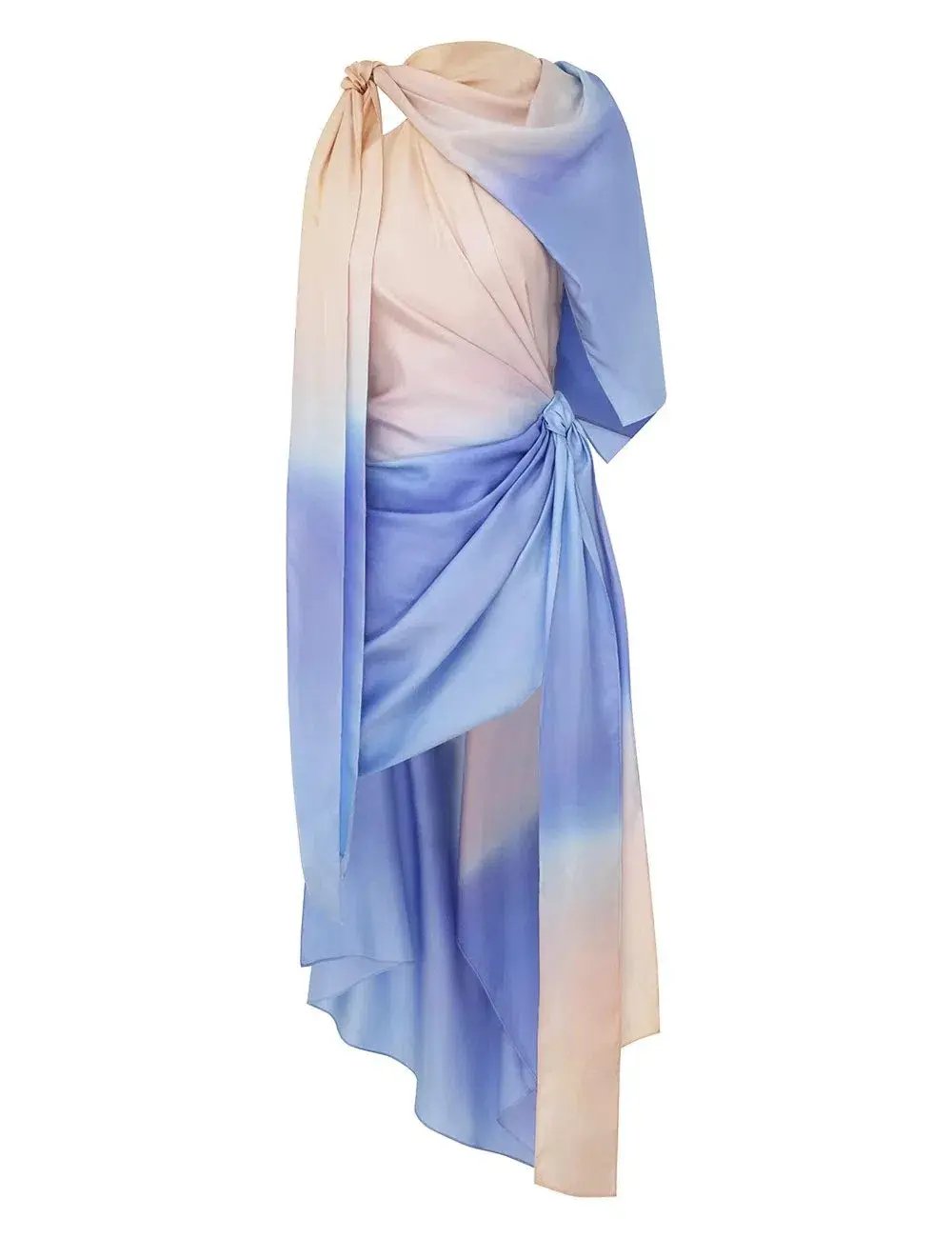 Zimmermann Natura Scarf Mini Dress in Blue Fields Size 0 / AU 8 photo 4