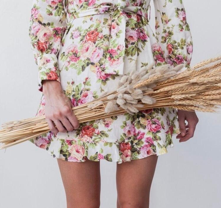 Zimmermann Radiate Flounce Shift Mini Dress Floral Size 1 / Au 10 photo 5