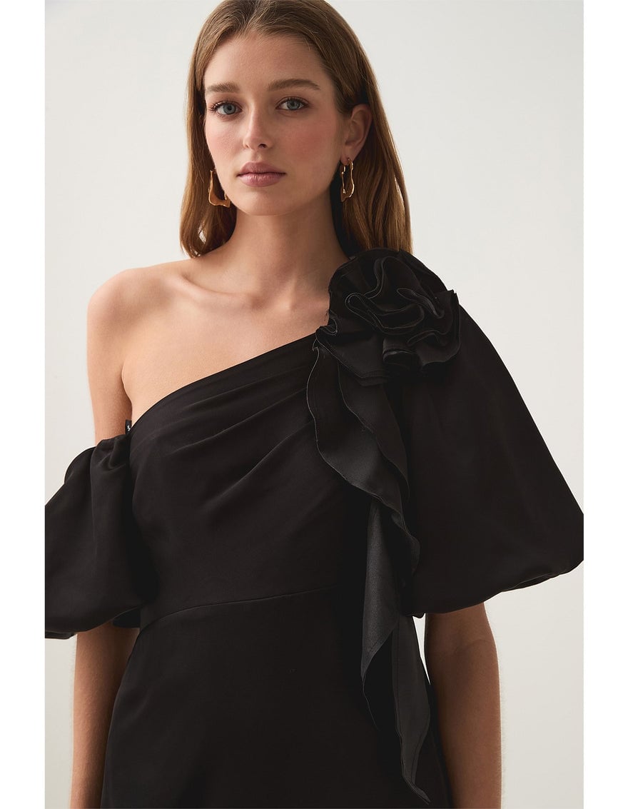Aje Magnetic Draped Midi Dress photo 4