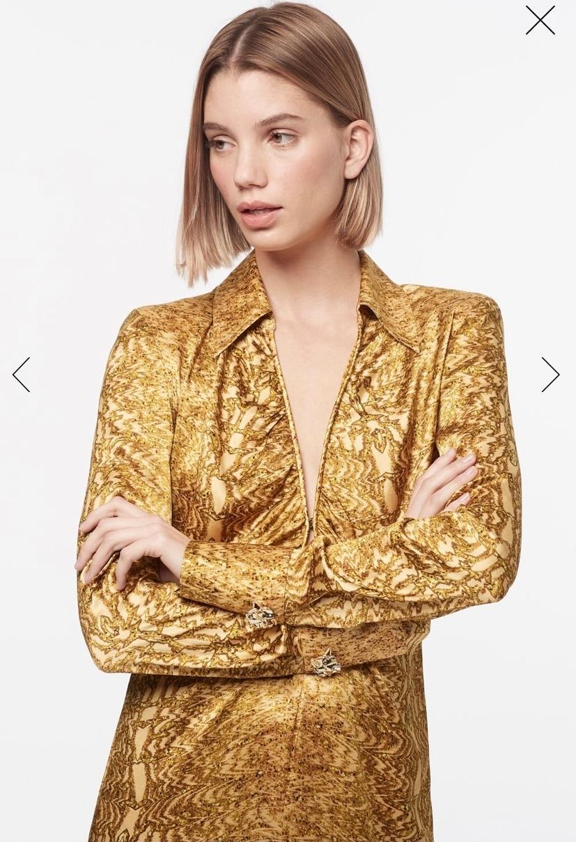Manning Cartell Golden Atlas L/S Dress Gold Size 6 photo 4
