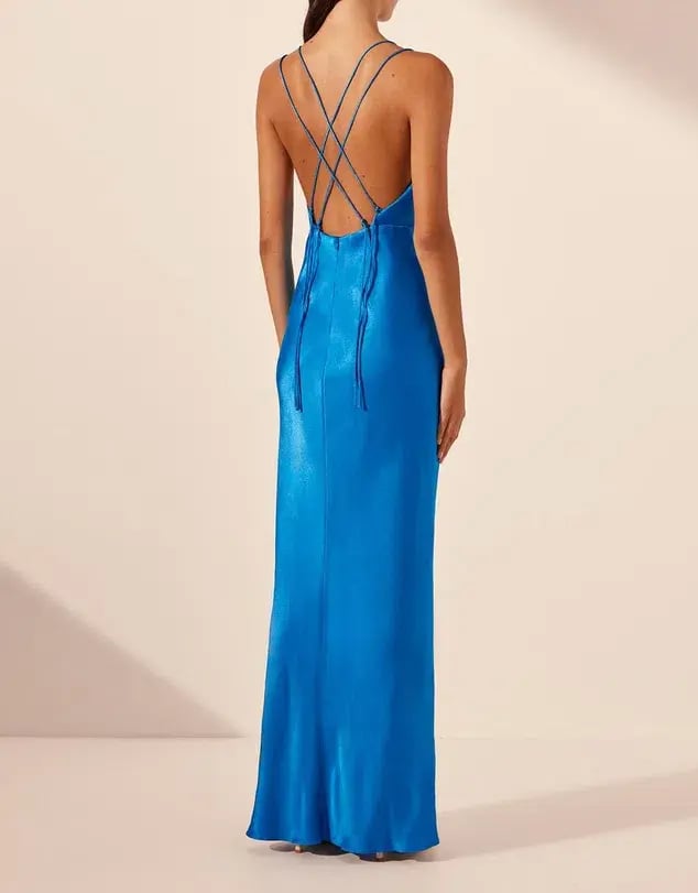 Shona Joy Nora Double Strap Maxi Dress Aqua photo 3