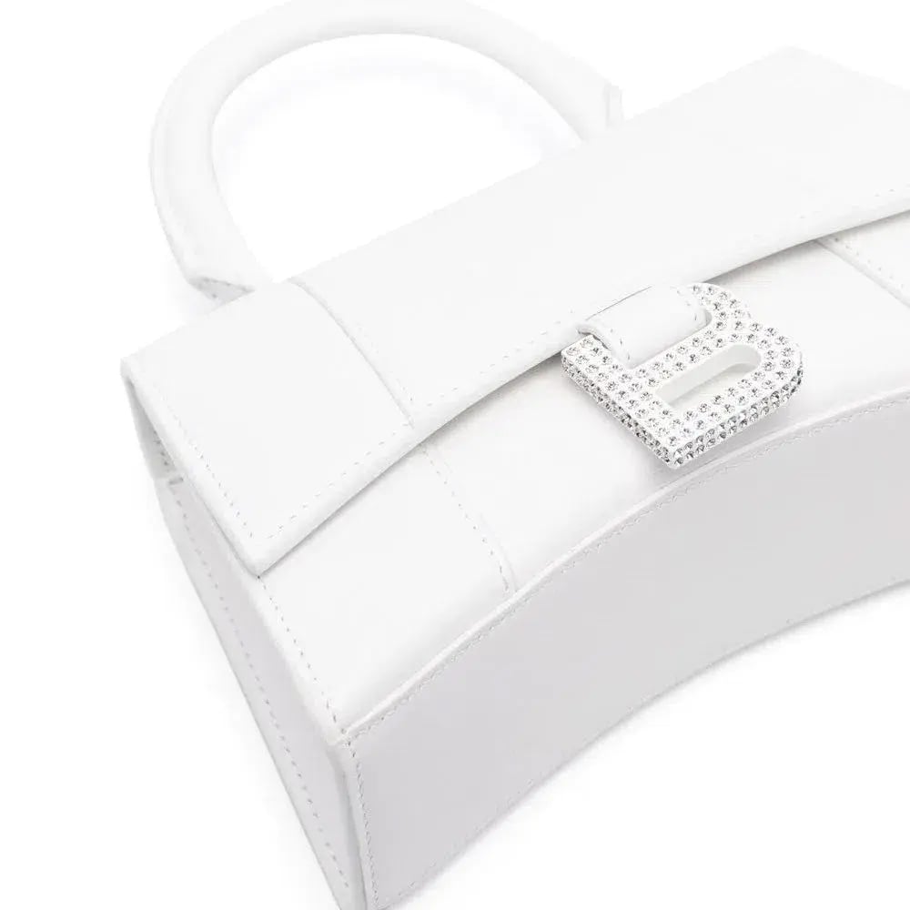 Balenciaga Hourglass Bag Crystal Logo White Size XS photo 2