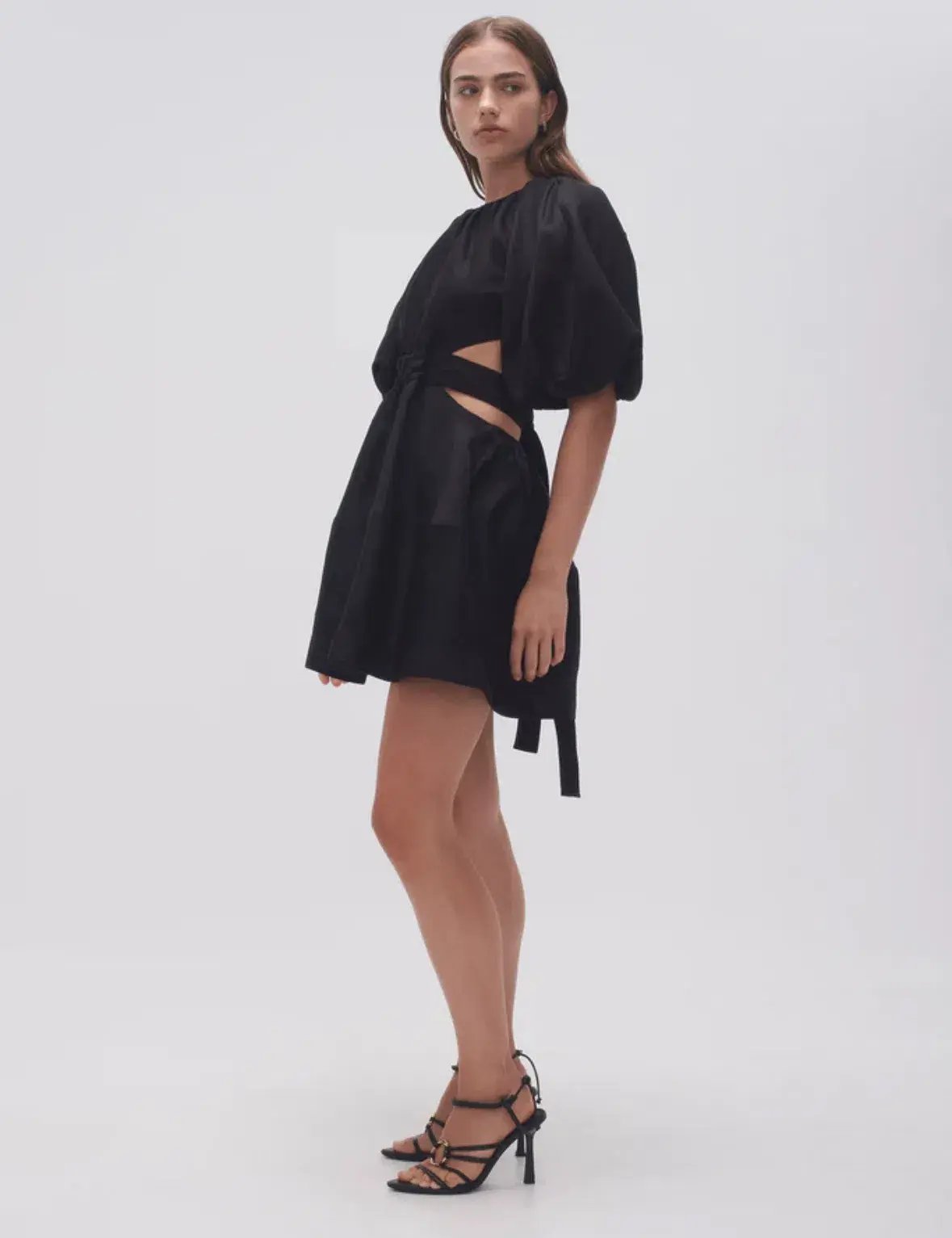 AJE Mimosa Cut Out Mini Dress Black Size 10 photo 2