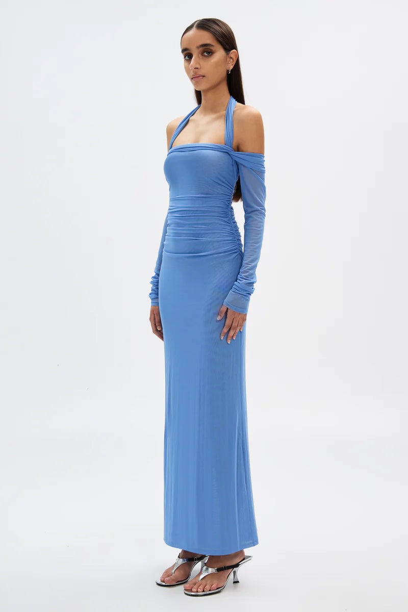 Misha Collection The Sonnet Mesh Dress - Cornflower Blue photo 4