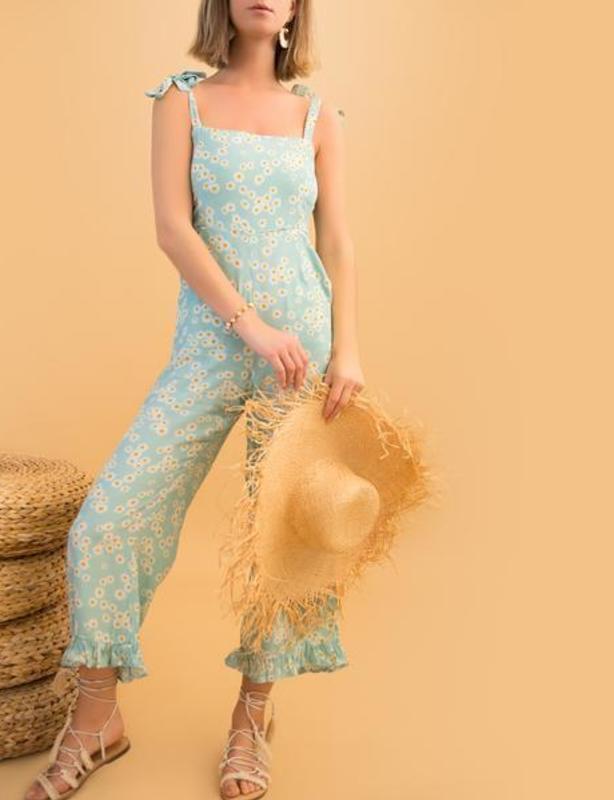 Faithfull the Brand Frankie Jumpsuit Zhoe Floral Print Size XS photo 5