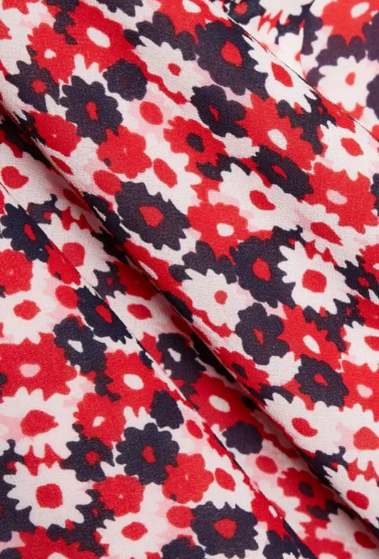 Michael Kors Red Floral Print Midi Shirt Dress AU 4 photo 3