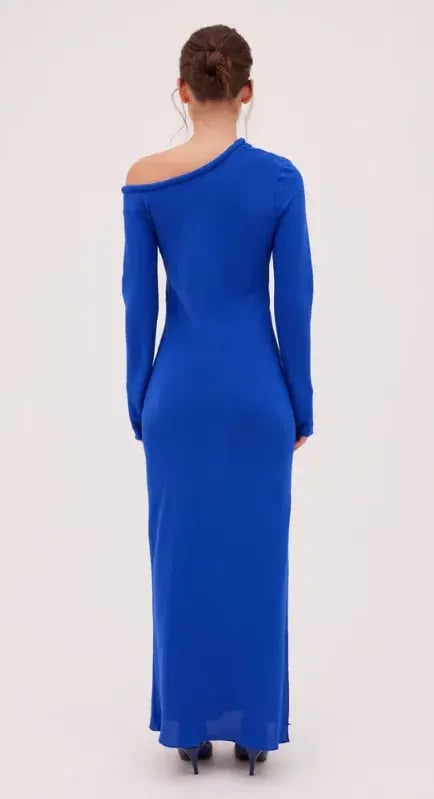Bianca Spender Vivian Satin Dress Cobalt Size 2 / Au 10 photo 6