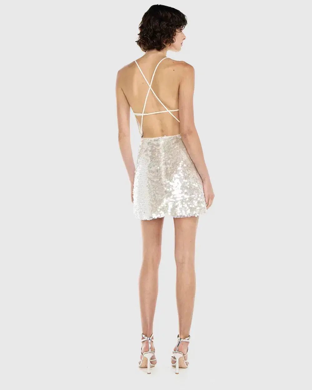 Manning Cartell Clear Statement Mini Dress in Stone Size 6 photo 3