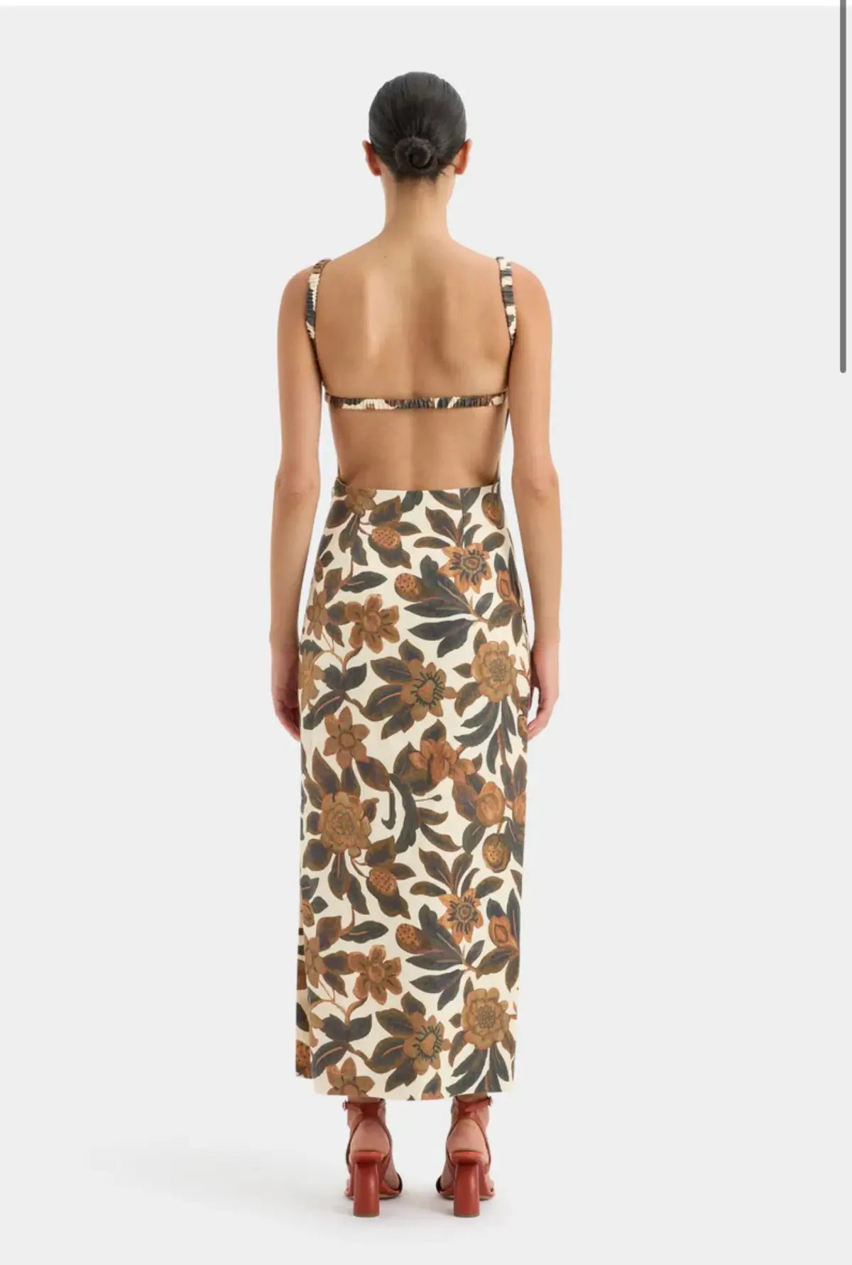 Sir the Lable Primrose Ruched Midi Dress Ivory Tapestry Size 2/Au 10 photo 4